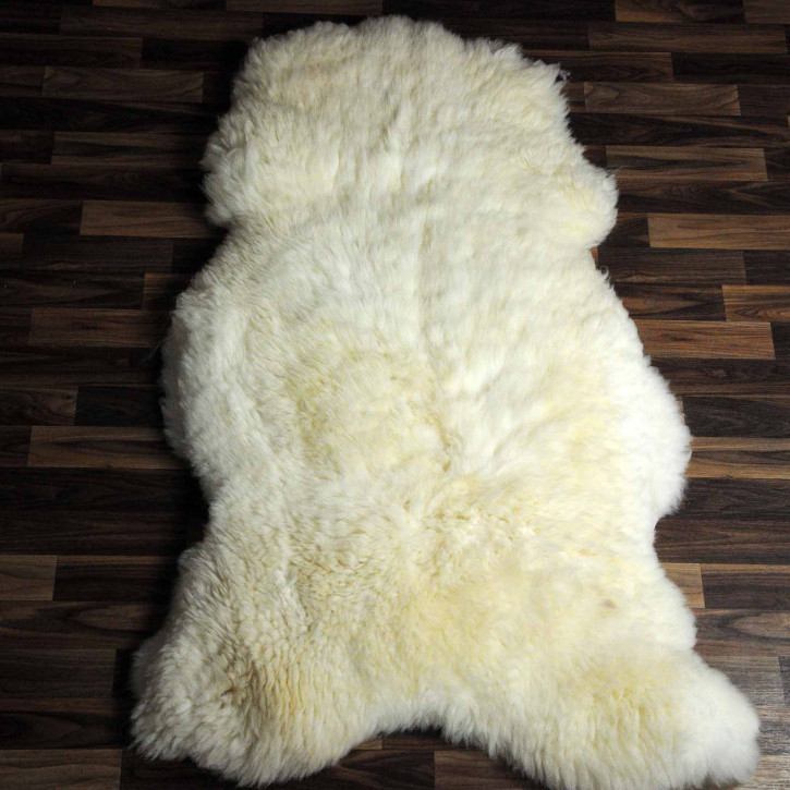 XXXL ÖKO Schaffell Lammfell weiß 130x80 #2002