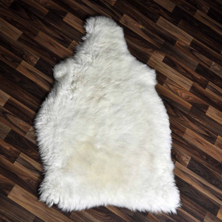 Echtes Schaffell Lammfell weiß 110x70 Teppich Pelz #2059