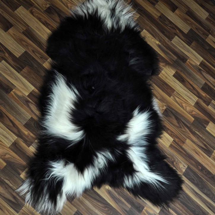 XXXL Island Schaffell beige schwarzbraun 130x80 riesig #2095