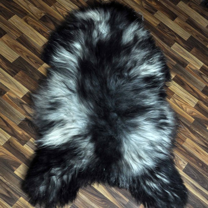 XXXL Island Schaffell grau schwarzbraun 140x80 riesig #2107