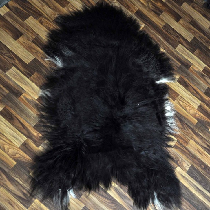 XXXL Island Schaffell schwarzbraun weiß 130x85 günstig #2108