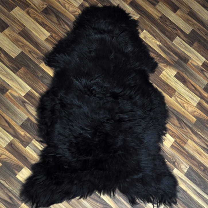 XXXL Island Schaffell schwarzbraun grau 130x80 günstig #2121