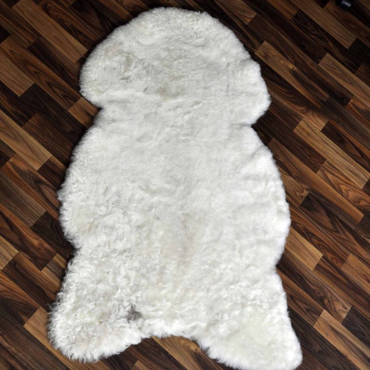 Echtes Lammfell Schaffell beige braun 115x70 geschoren #2218