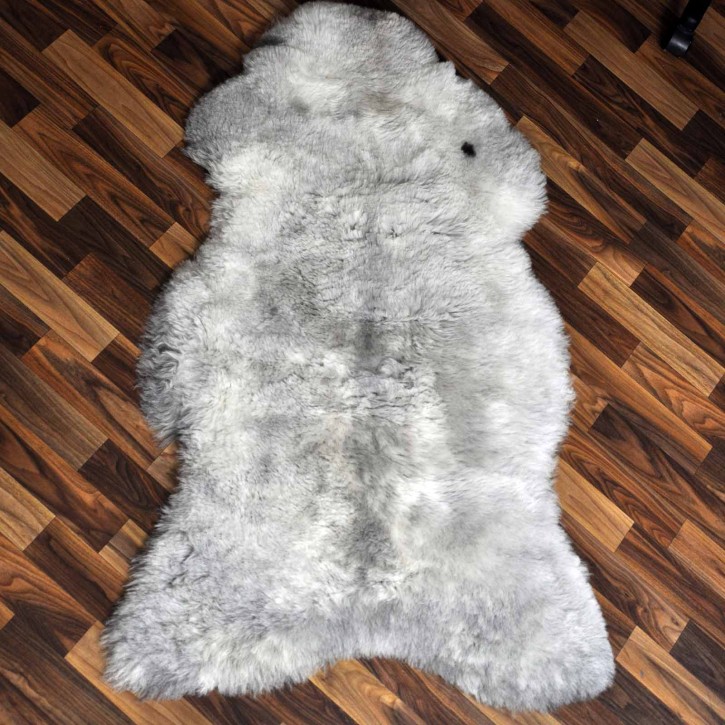 Echtes Lammfell Schaffell grau 120x70 geschoren #2242