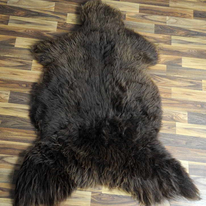 XL ÖKO Schaffell Lammfell braun 115x80 #2291