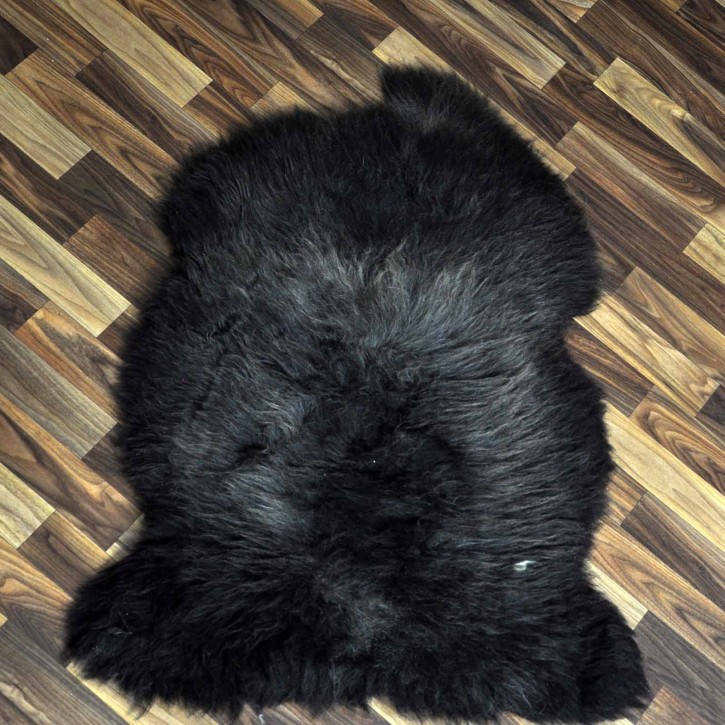 Echtes Schaffell Lammfell braun grau 95x70 Sale Aktion #2369