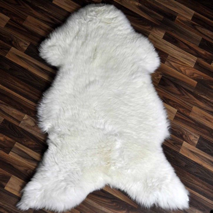Echtes Schaffell Lammfell weiss 110x75 Stuhl Auflage #2457