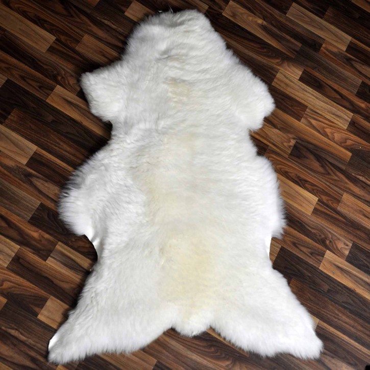 Echtes Schaffell Lammfell weiss 115x75 Stuhl Auflage #2459