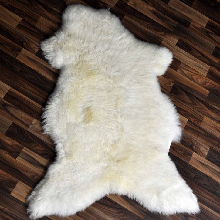 Echtes Schaffell Lammfell weiss 110x75 Stuhl Auflage #2463