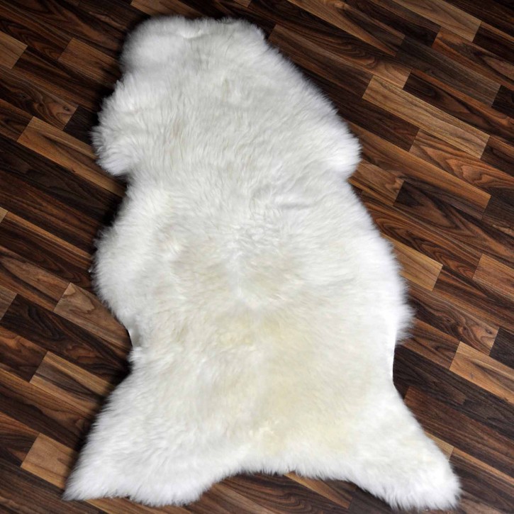 Echtes Schaffell Lammfell weiss 105x70 Stuhl Auflage #2465