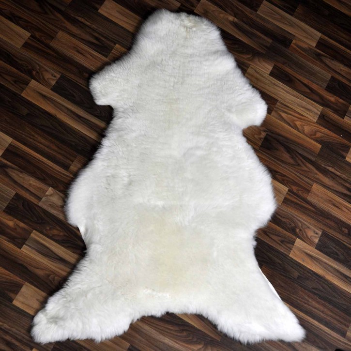 Echtes Schaffell Lammfell weiss 115x75 Stuhl Auflage #2466