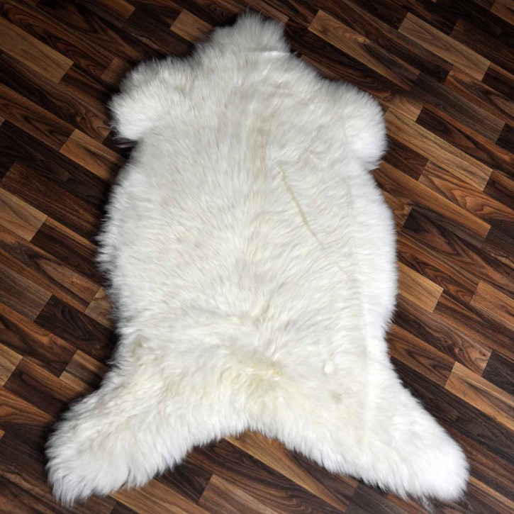 Echtes Schaffell Lammfell weiss 115x80 Stuhl Auflage #2470