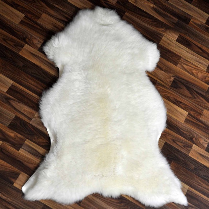 Echtes Schaffell Lammfell weiss 105x70 Stuhl Auflage #2474