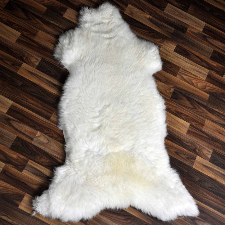 Echtes Schaffell Lammfell weiss 115x70 Stuhl Auflage #2475