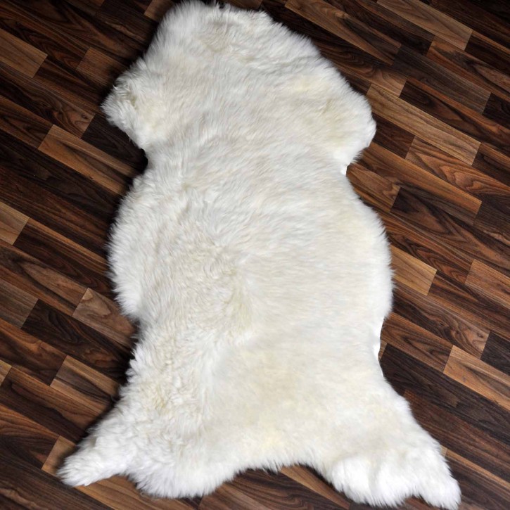 Echtes Schaffell Lammfell weiss 110x70 Stuhl Auflage #2476