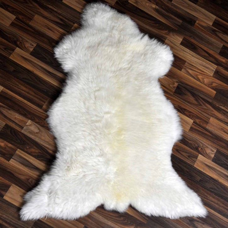 Echtes Schaffell Lammfell weiss 110x70 Stuhl Auflage #2477