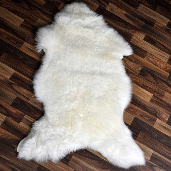 Echtes Schaffell Lammfell weiss 115x70 Stuhl Auflage #2479