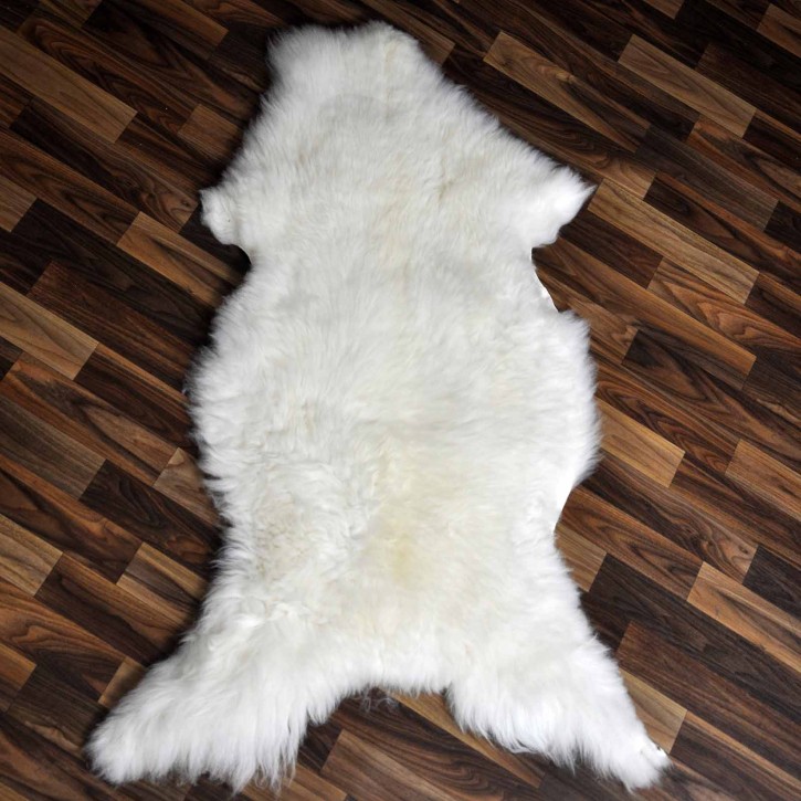 Echtes Schaffell Lammfell weiss 115x70 Stuhl Auflage #2485