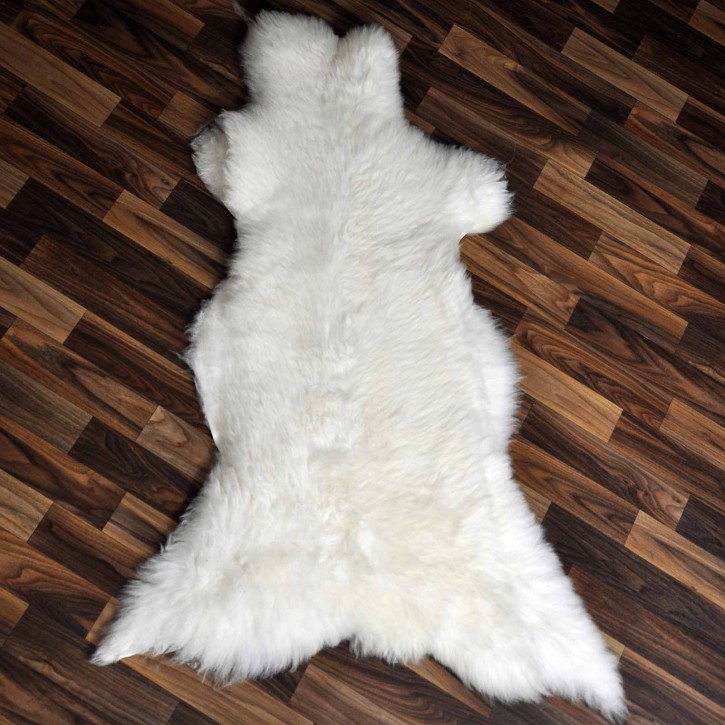 Echtes Schaffell Lammfell weiss 110x70 Stuhl Auflage #2491