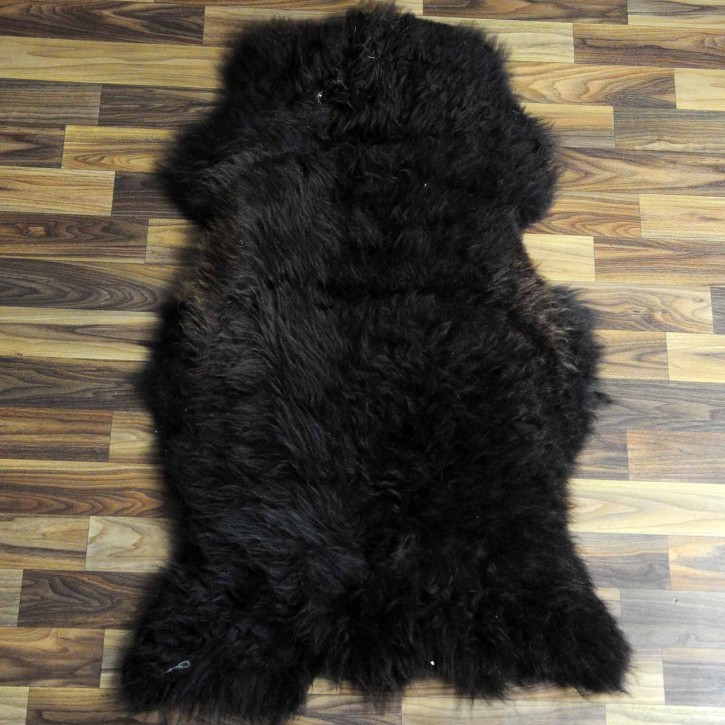 ÖKO Schaffell Lammfell braun 100x60 Teppich Kamin #6149