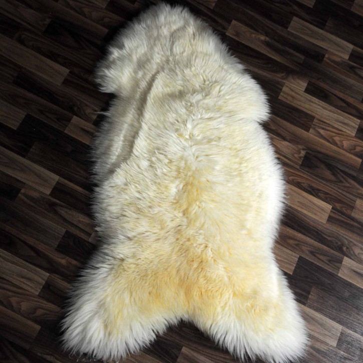 XXL ÖKO Schaffell beige 120x70 Teppich Kamin #6793