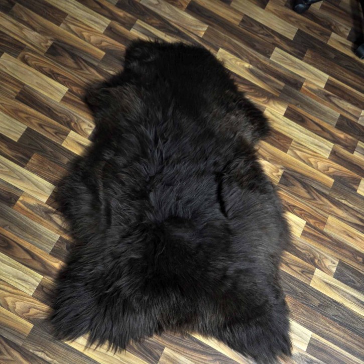 XL ÖKO Schaffell Lammfell braun 110x75 Fellteppich #7030