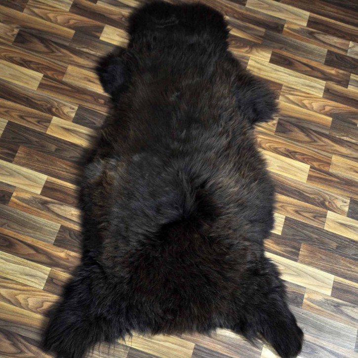 XXL ÖKO Schaffell Lammfell braun 125x70 Grizzlybär #7042