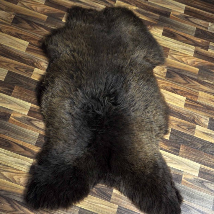 XXL ÖKO Schaffell Lammfell braun 120x80 Fellteppich #7046