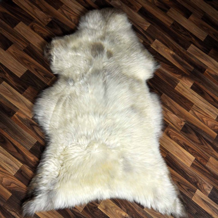 XXL ÖKO Schaffell Lammfell beige braun 125x80 echtes Fell #7265
