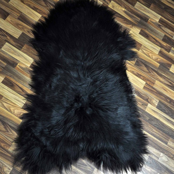 XXXL ÖKO Island Schaffell schwarzbraun weiß 130x80 Geschenk #7299