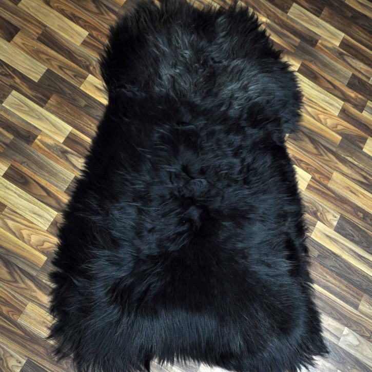 XXXL ÖKO Island Schaffell schwarzbraun grau 135x85 Geschenk #7305