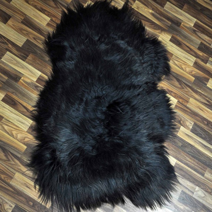 XXXL ÖKO Island Schaffell schwarzbraun grau 130x80 Geschenk #7306