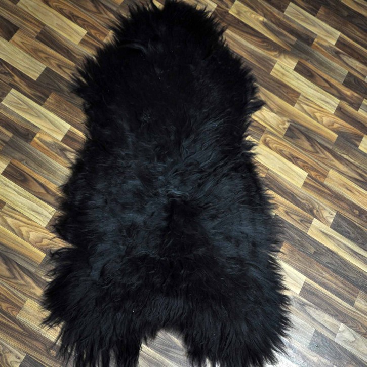 XXXL ÖKO Island Schaffell schwarzbraun 130x70 Geschenk #7315