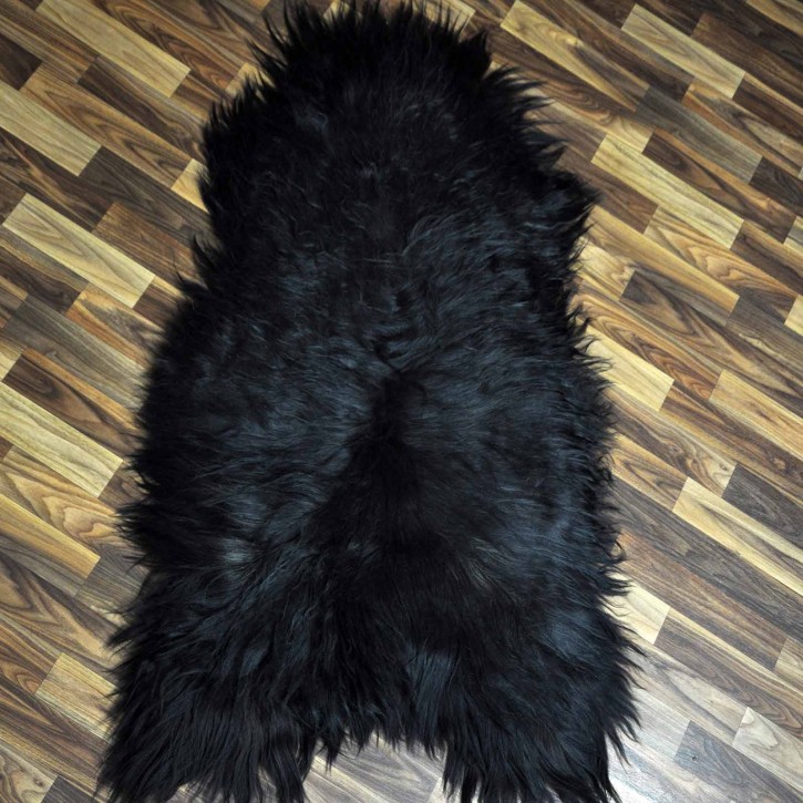 XXXL ÖKO Island Schaffell schwarzbraun grau 130x70 Geschenk #7316