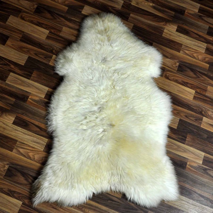 XXL ÖKO Schaffell Lammfell beige braun 120x75 Teppich Kamin #7373