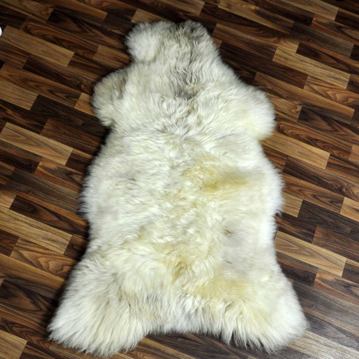 XXL ÖKO Schaffell Lammfell beige braun 120x75 Teppich Kamin #7376