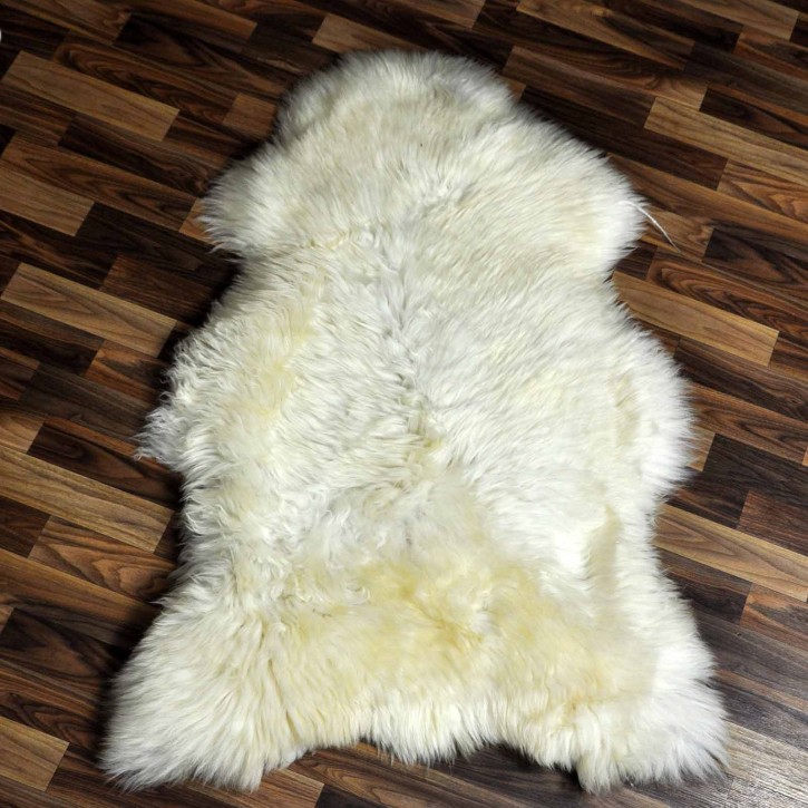 XXL ÖKO Schaffell Lammfell beige braun 120x80 Teppich Kamin #7384