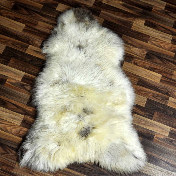 XXL ÖKO Schaffell Lammfell beige braun 120x70 Teppich Kamin #7392