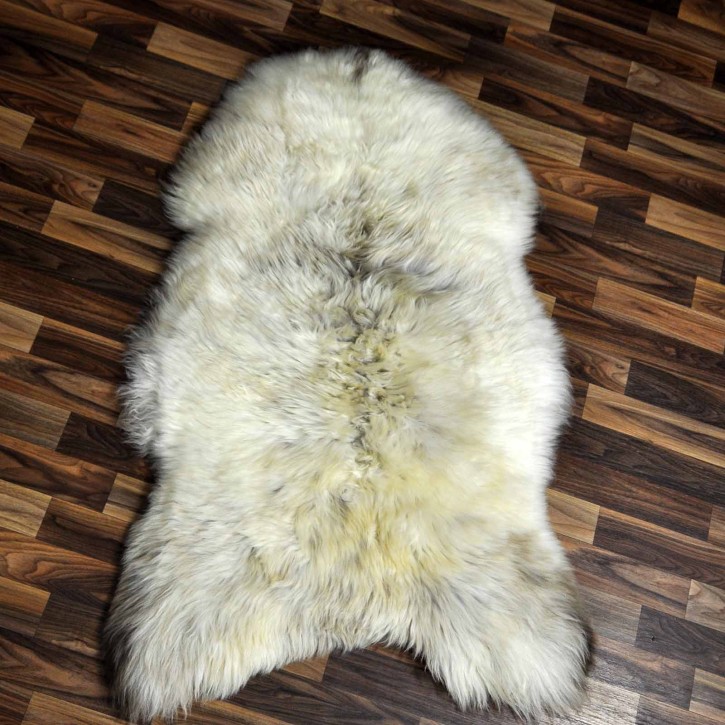 XXL ÖKO Schaffell Lammfell beige braun 120x75 Teppich Kamin #7401