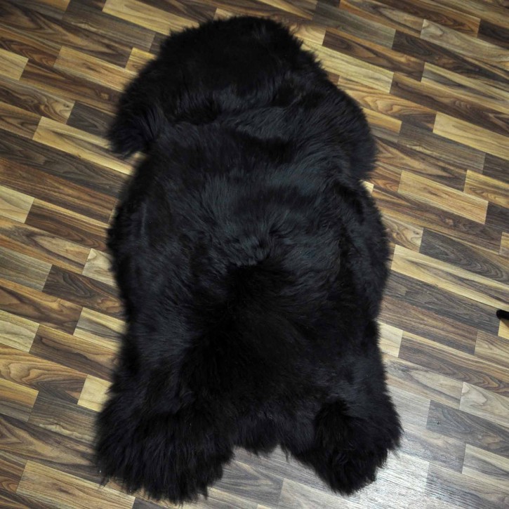 XXL ÖKO Schaffell Lammfell braun 120x70 Teppich Auflage #7422