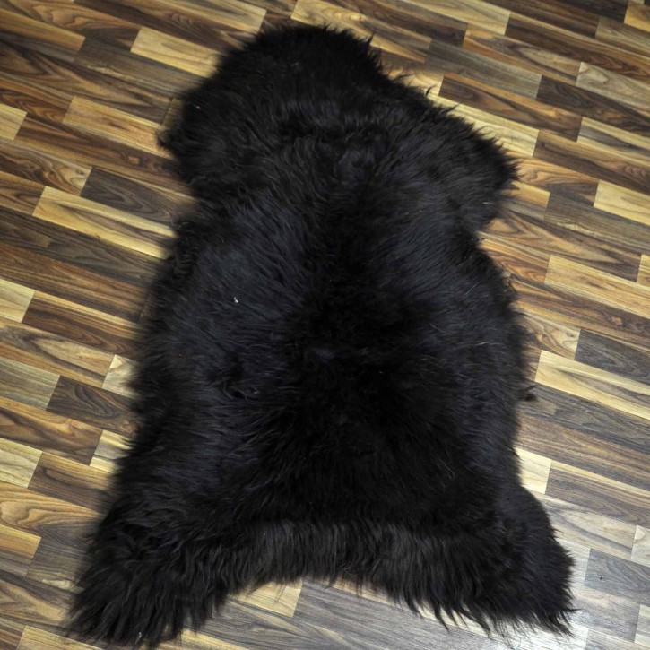 XXL ÖKO Schaffell Lammfell braun 125x70 Teppich Auflage #7429
