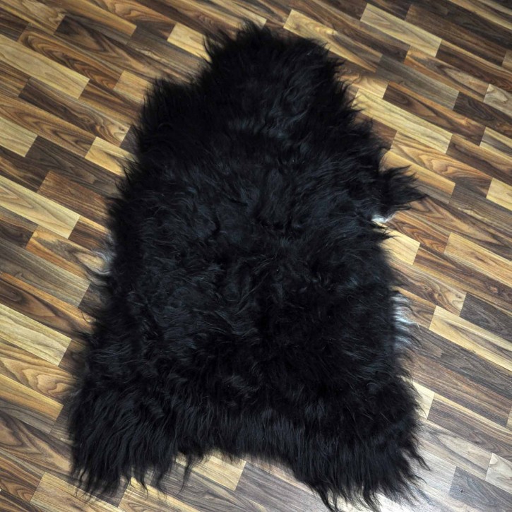 XL ÖKO Island Schaffell schwarzbraun weiß 115x75 #7434