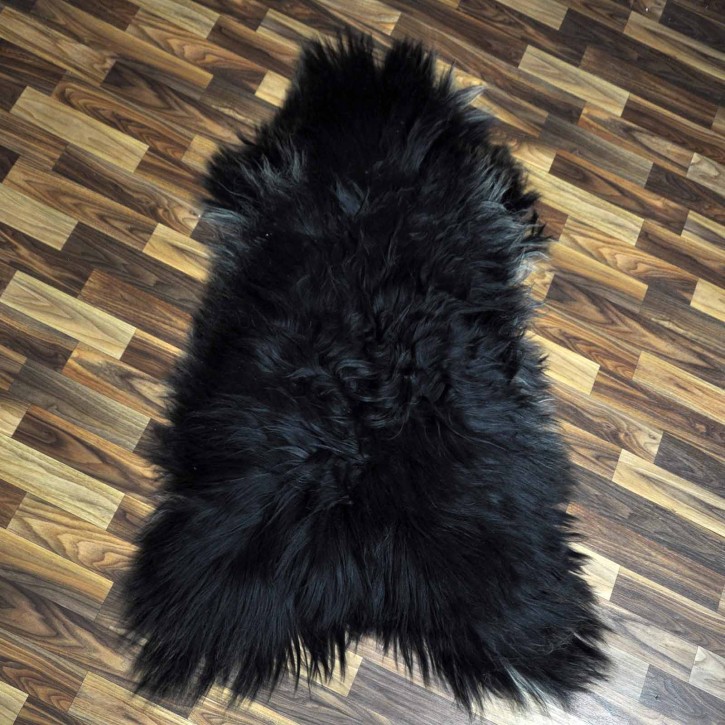 XXL ÖKO Island Schaffell schwarzbraun weiß 125x75 Geschenk #7436