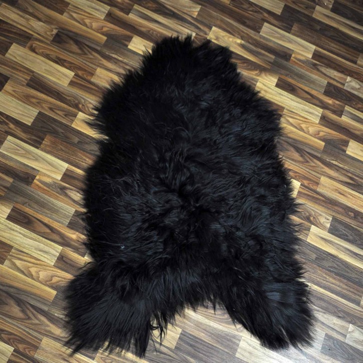 XXL ÖKO Island Schaffell schwarzbraun 120x70 #7441