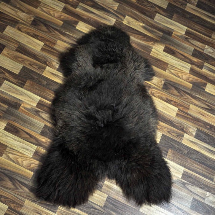 XXL ÖKO Schaffell Lammfell braun 120x75 Geschenk #7443