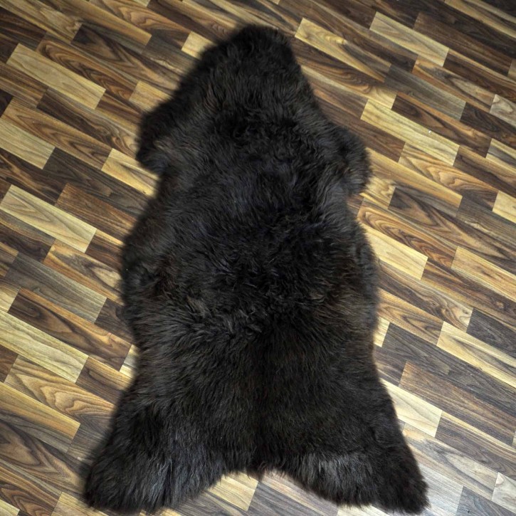 XXL ÖKO Schaffell Lammfell braun grau 120x75 Geschenk #7450