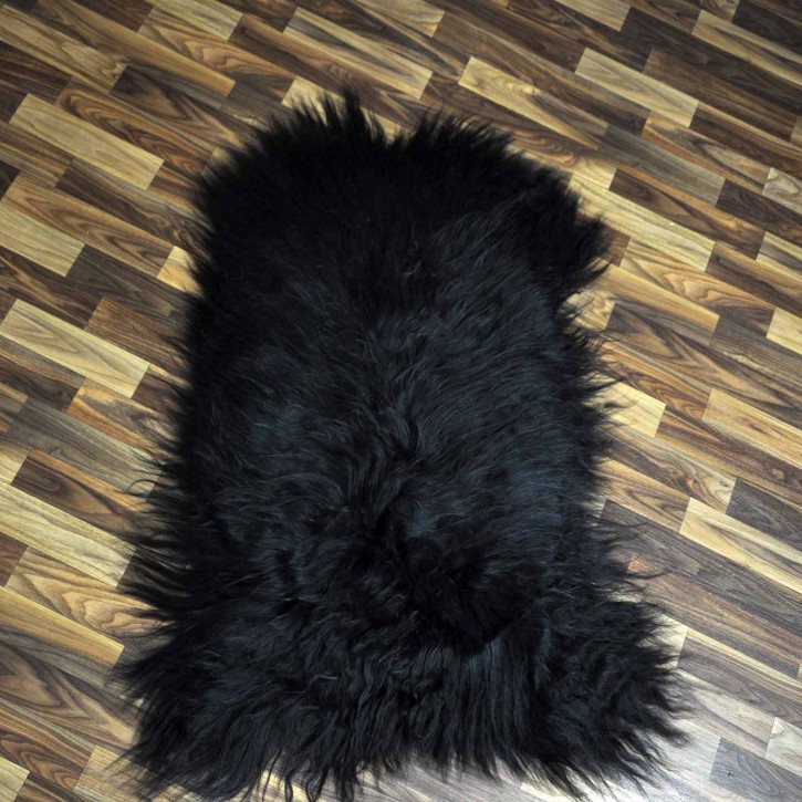XL ÖKO Island Schaffell schwarzbraun 110x75 #7460