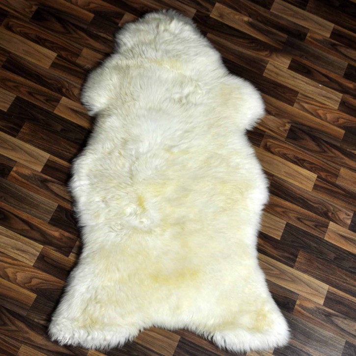 ÖKO echtes Schaffell Lammfell beige 115x70 Kamin Fell #7481