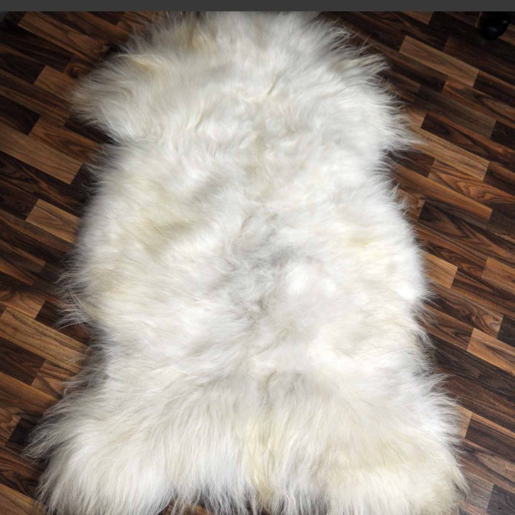 XXXL ÖKO Island Schaffell beige braun 140x90 Unikat Krampus #7517