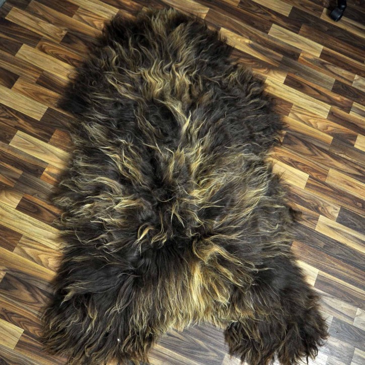 XXXL ÖKO Island Schaffell Lammfell rost braun 140x85 #7614